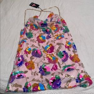 Floral sequin dress